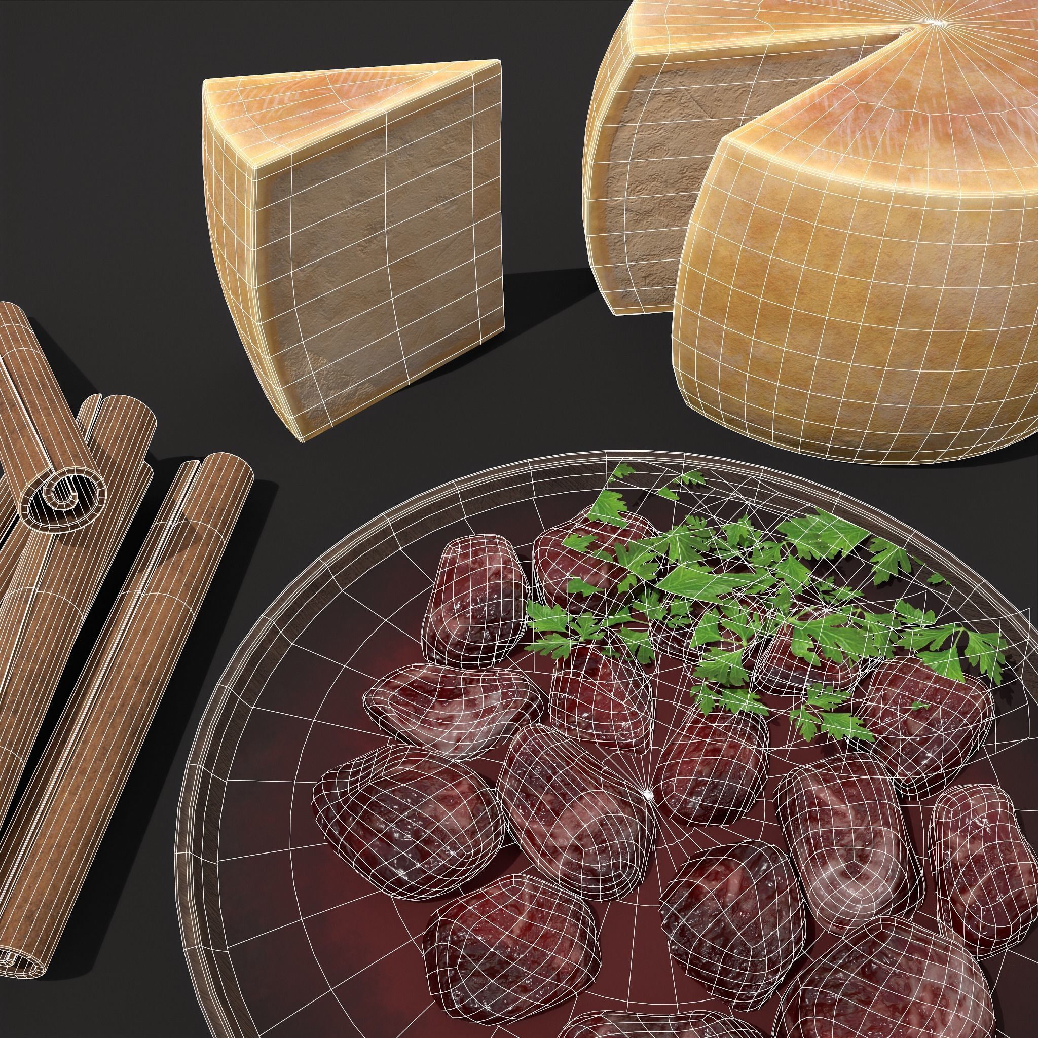 Cinnamon Cheese and Beef Soup 3D Model Collection_7