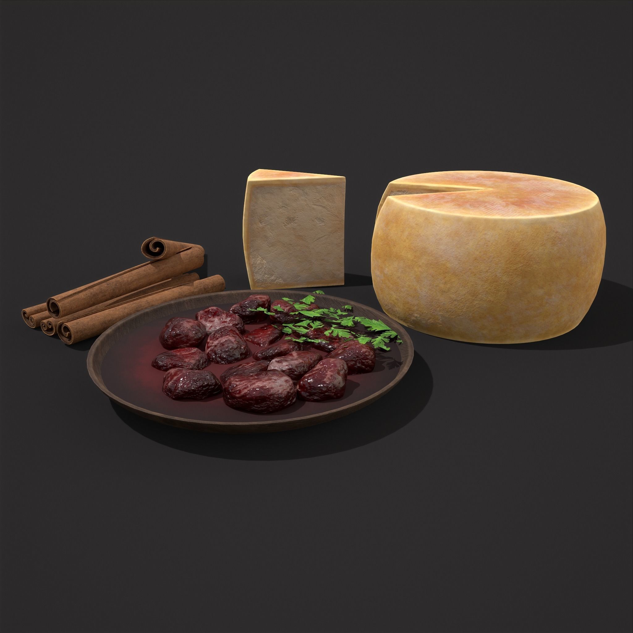 Cinnamon Cheese and Beef Soup 3D Model Collection_8