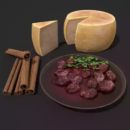 Cinnamon Cheese and Beef Soup 3D Model Collection