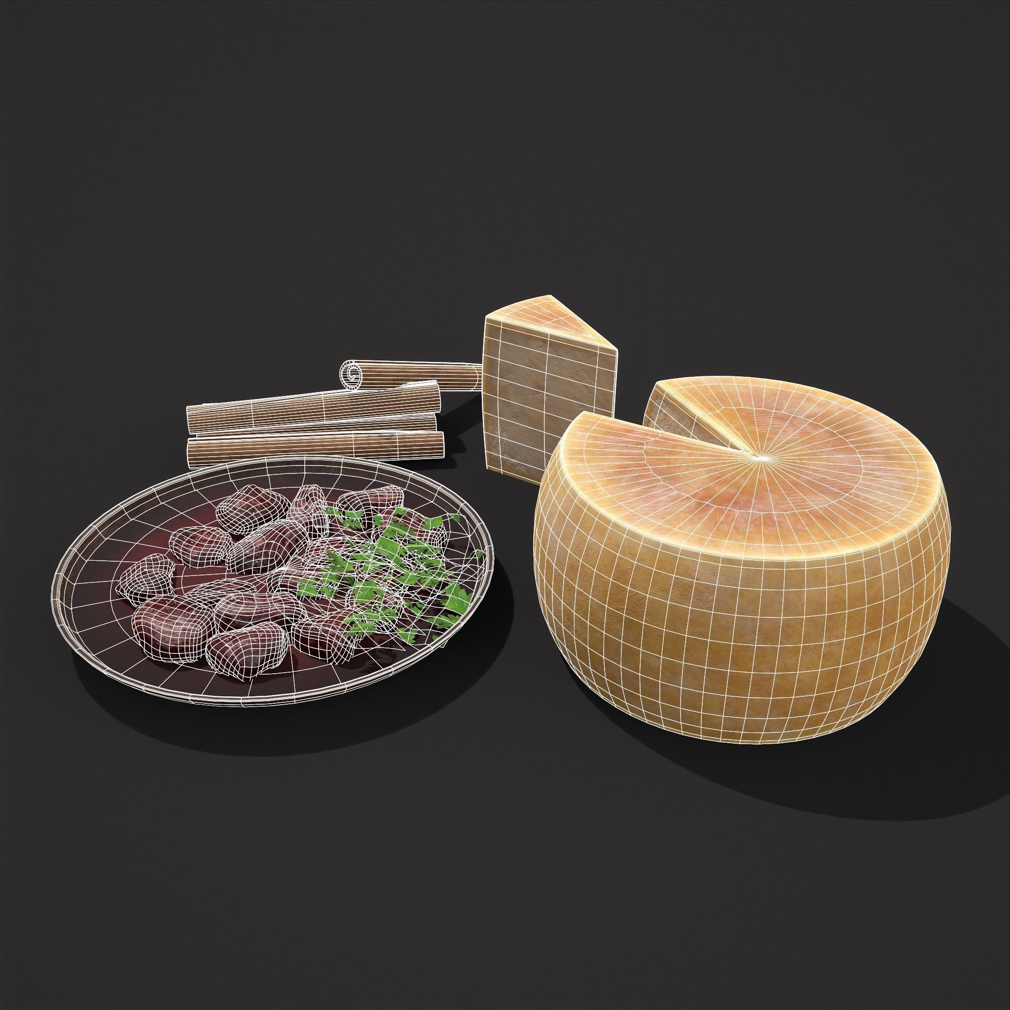Cinnamon Cheese and Beef Soup 3D Model Collection_11