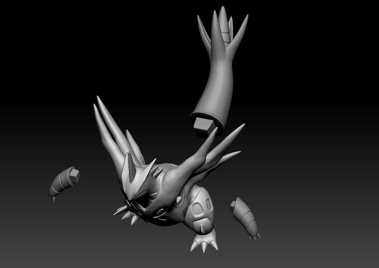 Pokemon Larvitar Pupitar Tyranitar Mega Evolution 3D print model_2