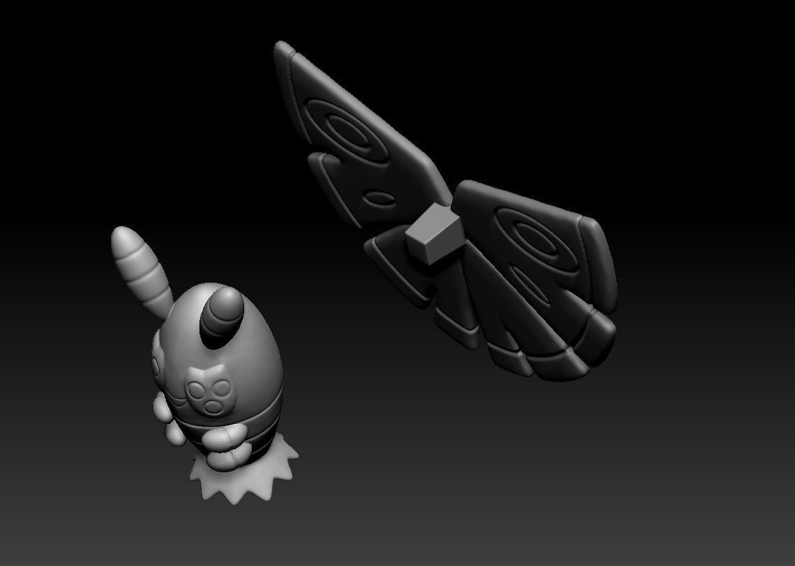 Pokemon Wurmple Cascoon Silcoon Beautifly Dustox 3D print model_3