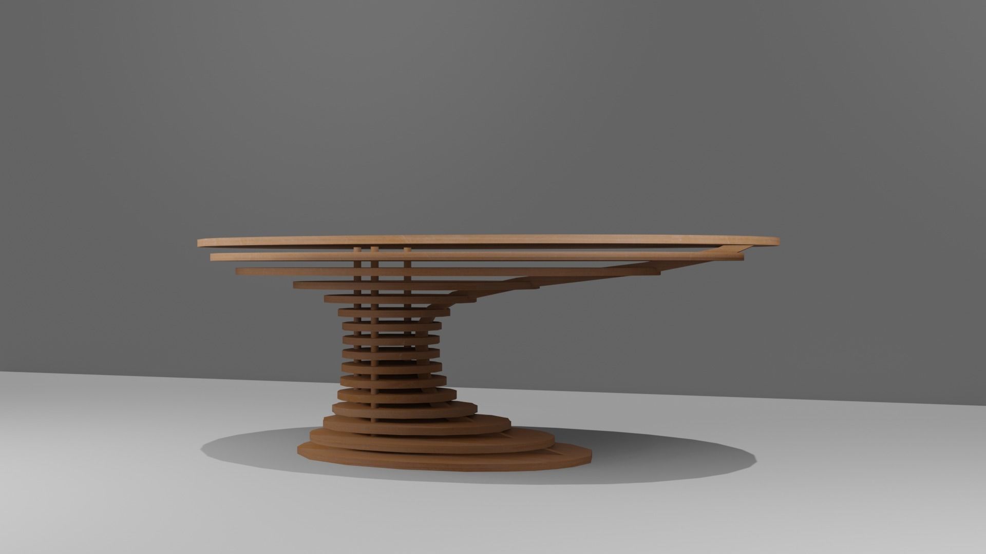 LowPoly Furniture Parametric Table 01 Low-poly 3D model_1