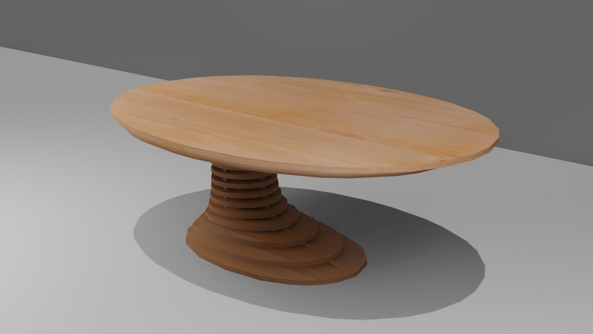 LowPoly Furniture Parametric Table 01 Low-poly 3D model_4