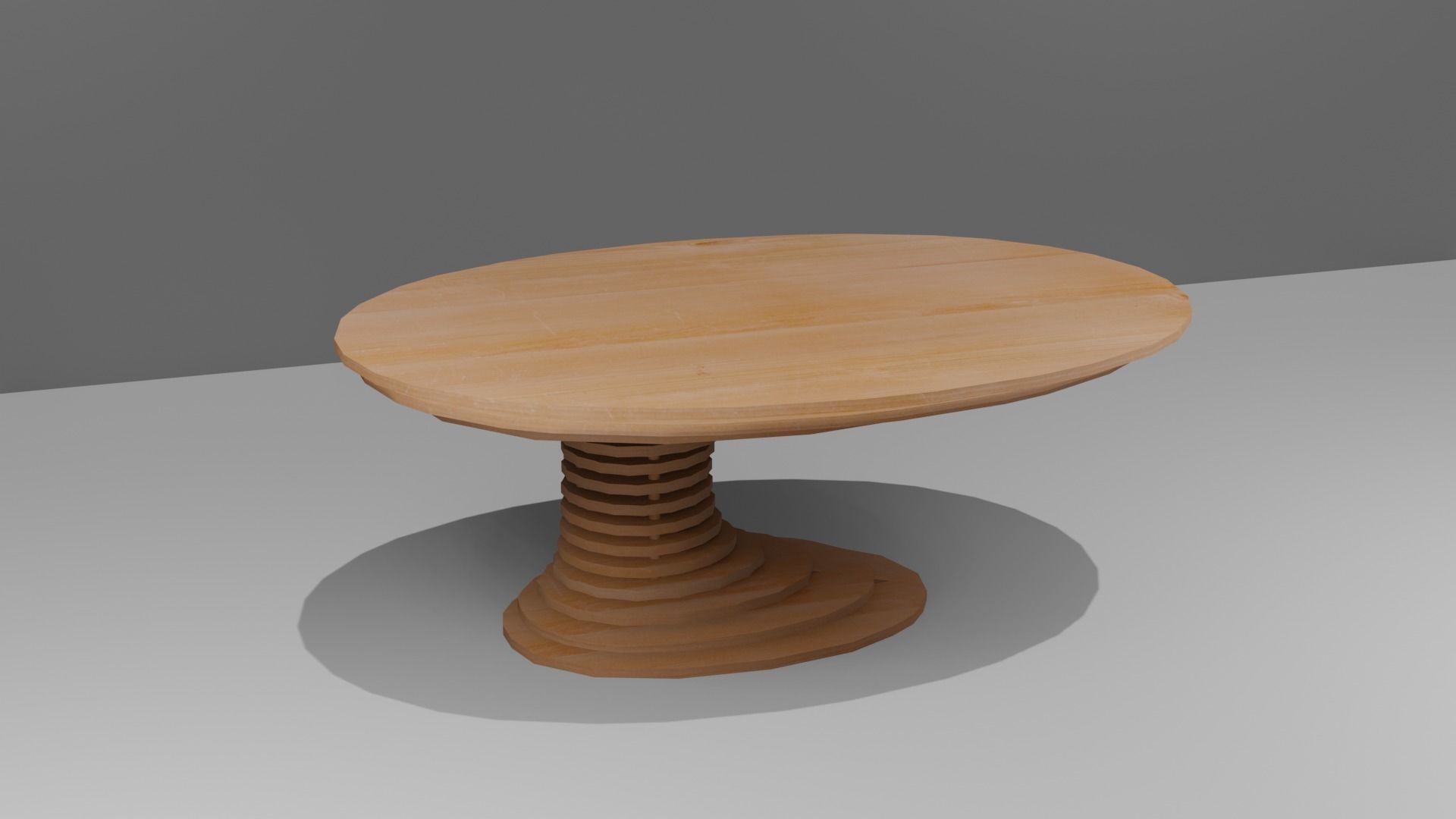 LowPoly Furniture Parametric Table 01 Low-poly 3D model_3