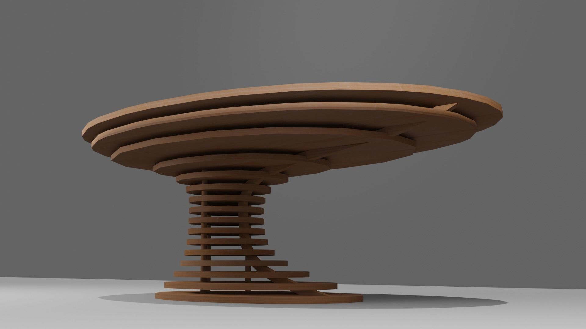 LowPoly Furniture Parametric Table 01 Low-poly 3D model_2
