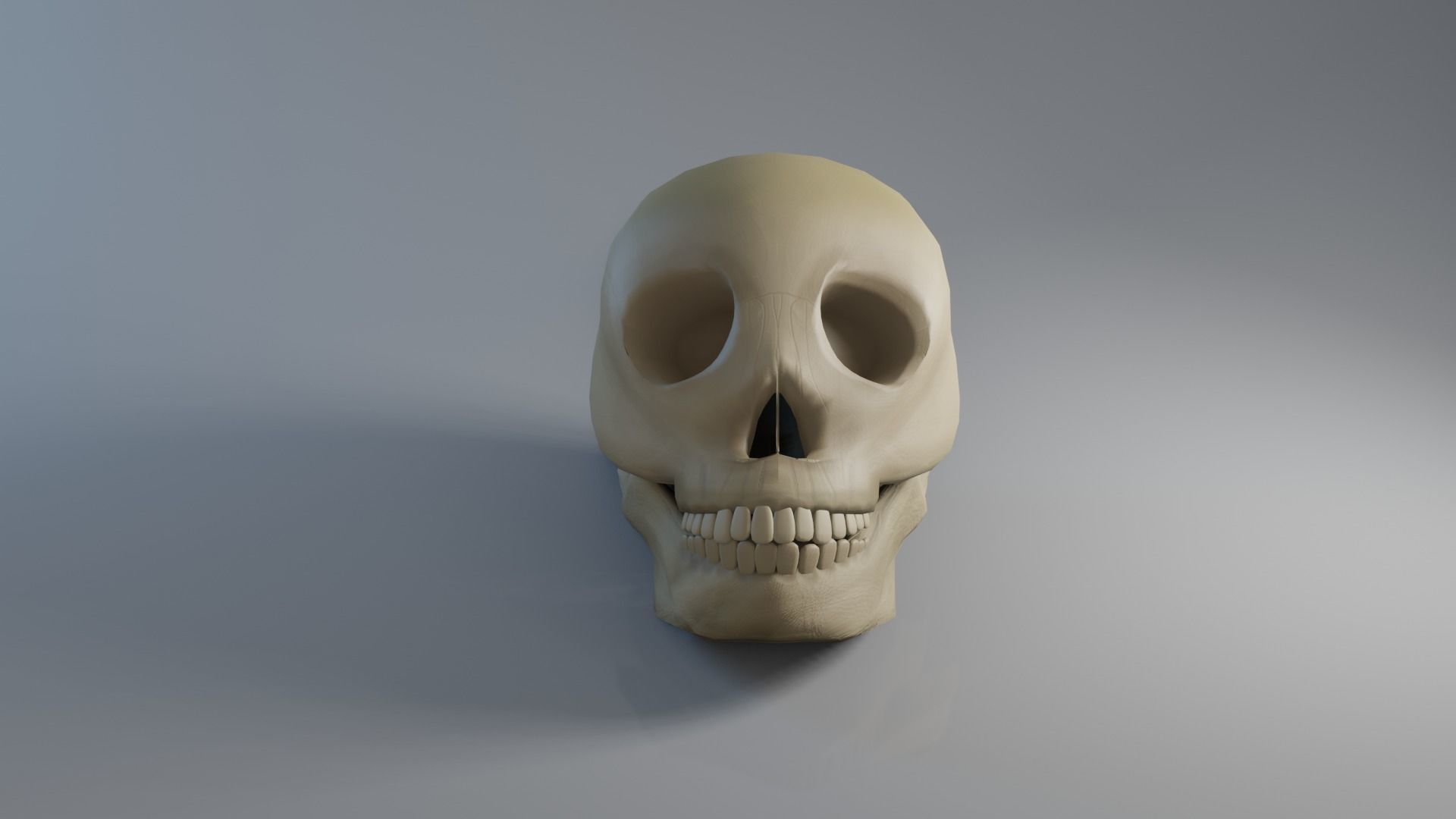 Skull 3D Model Free low-poly 3D model_2