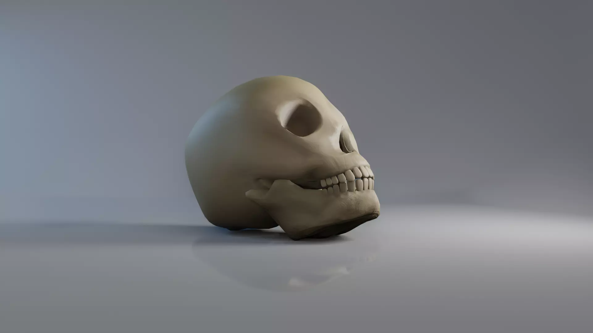 Skull 3D Model Free low-poly 3D model_0