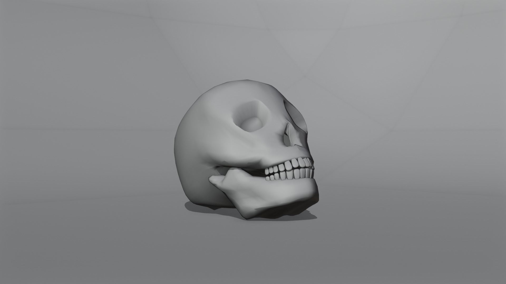 Skull 3D Model Free low-poly 3D model_5
