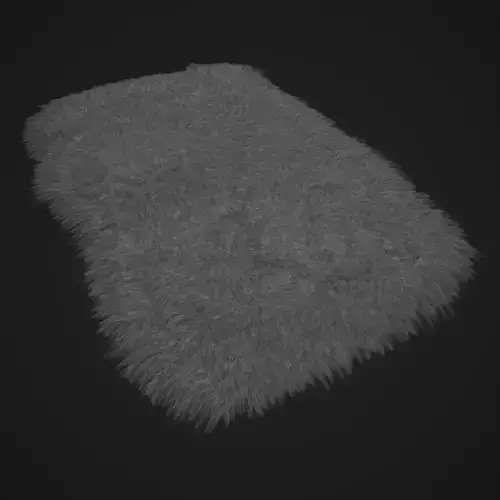 Viking Style Grey Fur  Low-poly 3D model