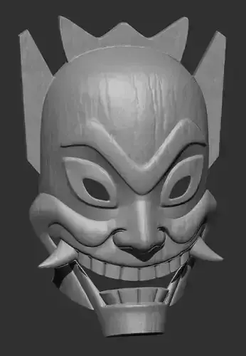 Blue Spirit Mask High Resolution Wood Grain Textures