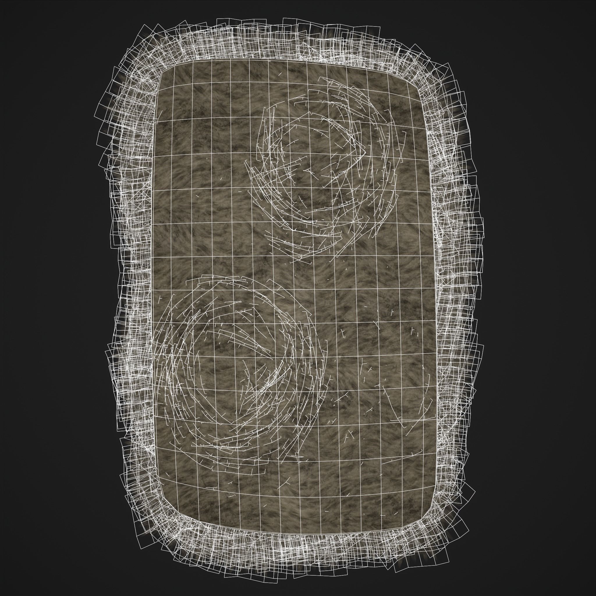 Viking Style Light Spotted Fur Low-poly 3D model_11