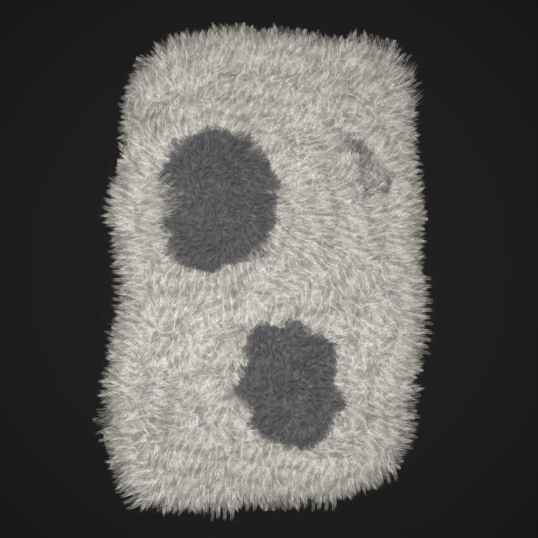 Viking Style Light Spotted Fur Low-poly 3D model_4