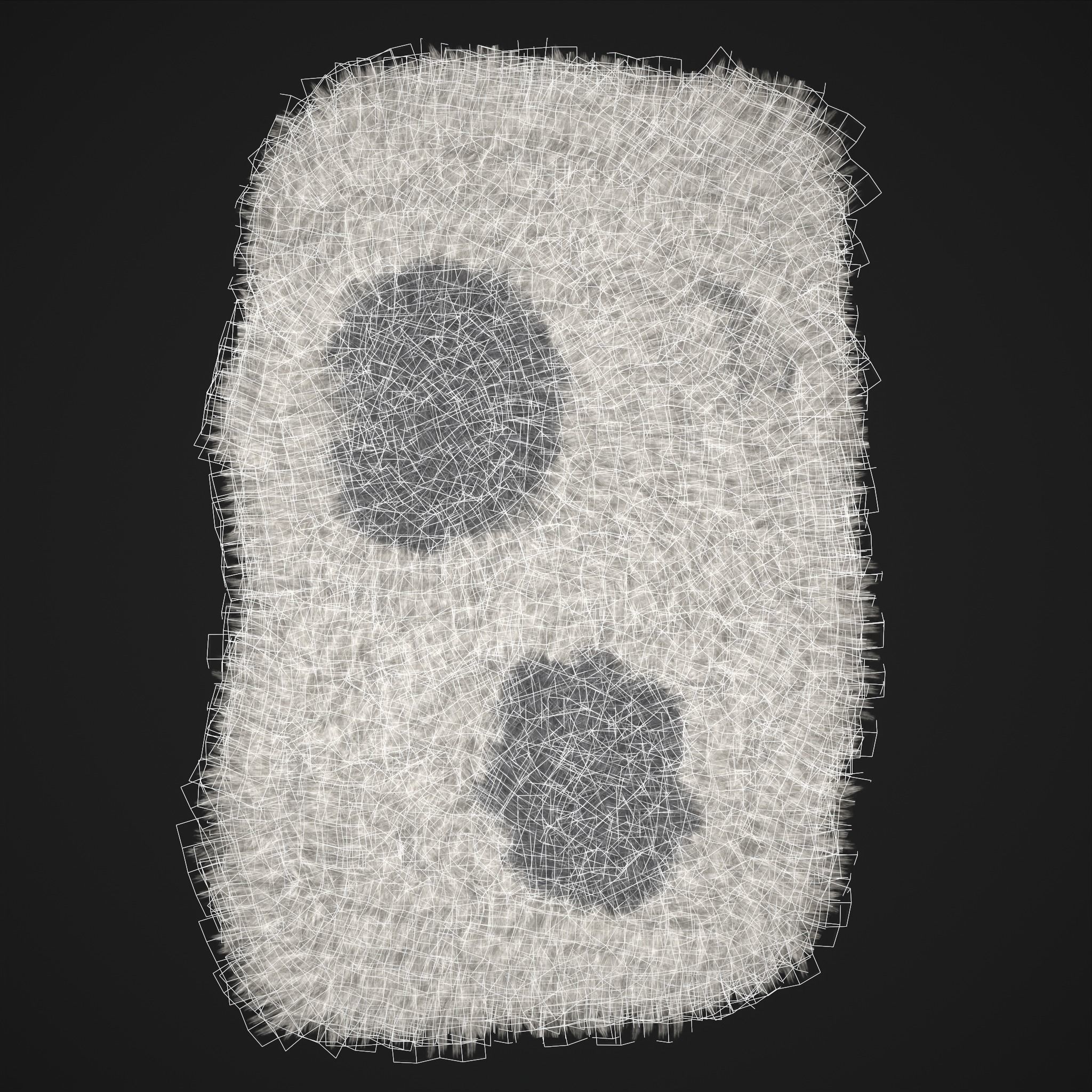 Viking Style Light Spotted Fur Low-poly 3D model_5