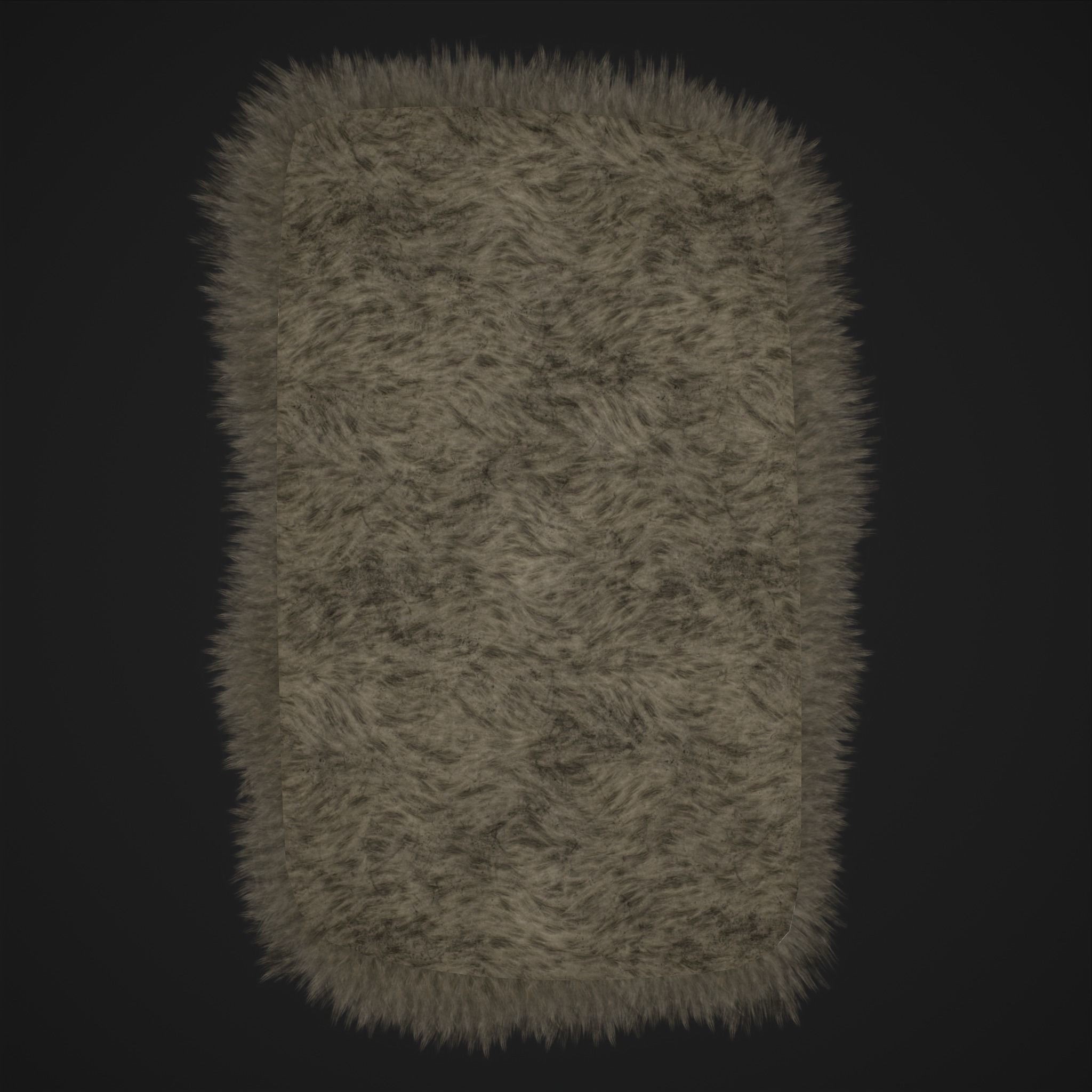 Viking Style Light Spotted Fur Low-poly 3D model_10