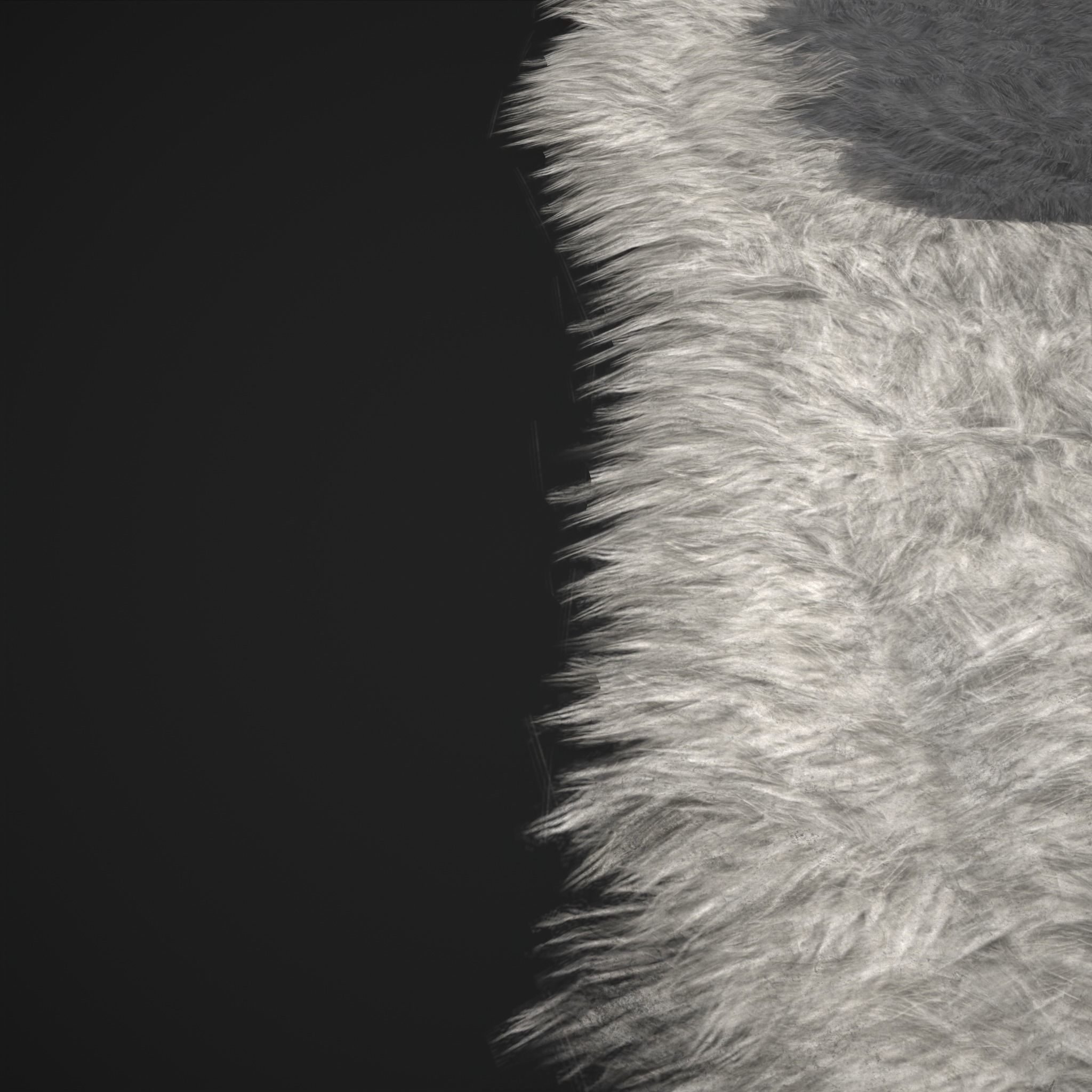Viking Style Light Spotted Fur Low-poly 3D model_8