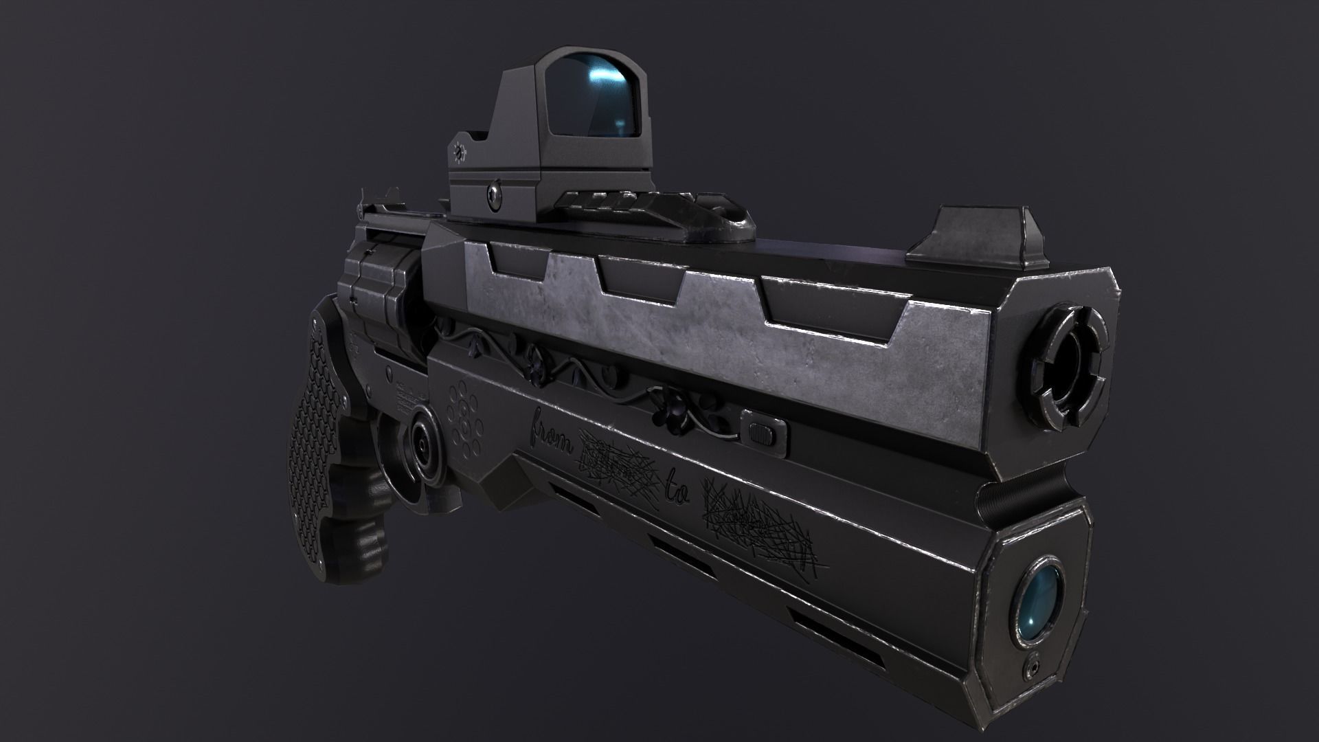 Trigun alter version Low-poly 3D model_2