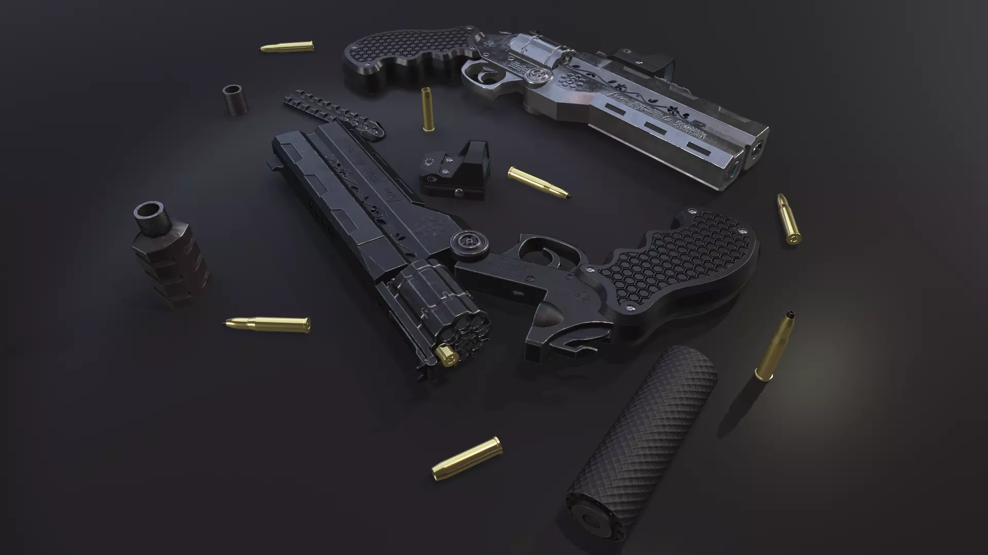 Trigun alter version Low-poly 3D model_0