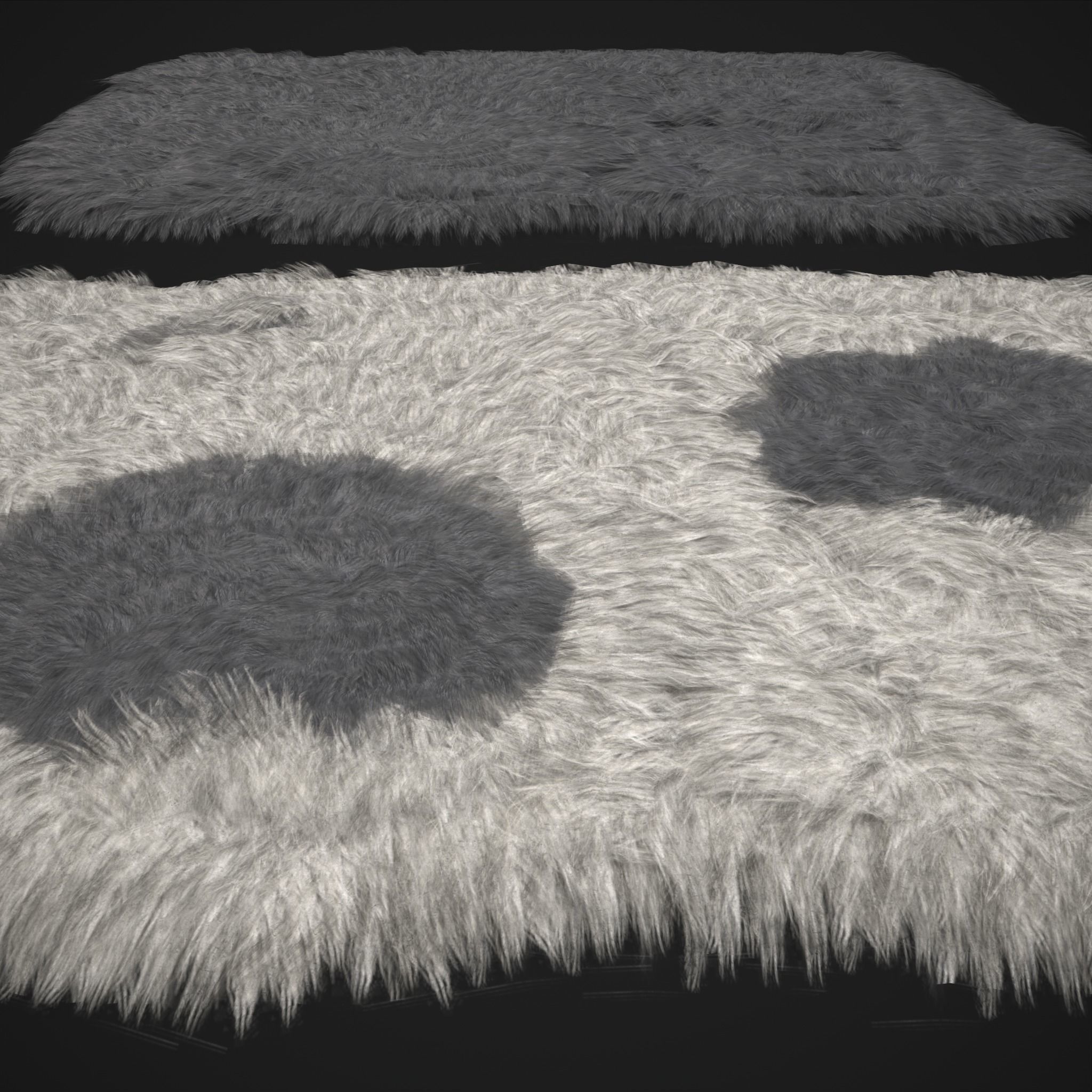 Viking Style Furs Grey and Spotted 3D Model Collection_6