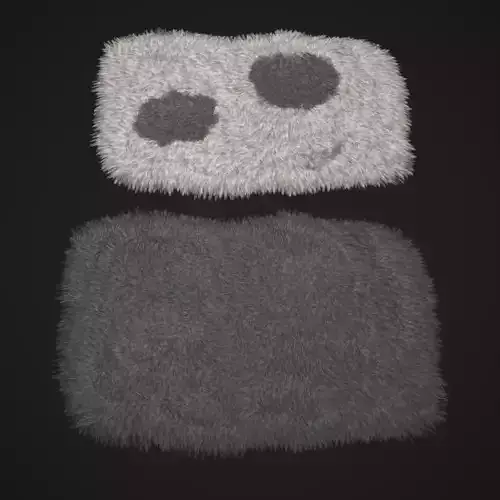 Viking Style Furs Grey and Spotted 3D Model Collection