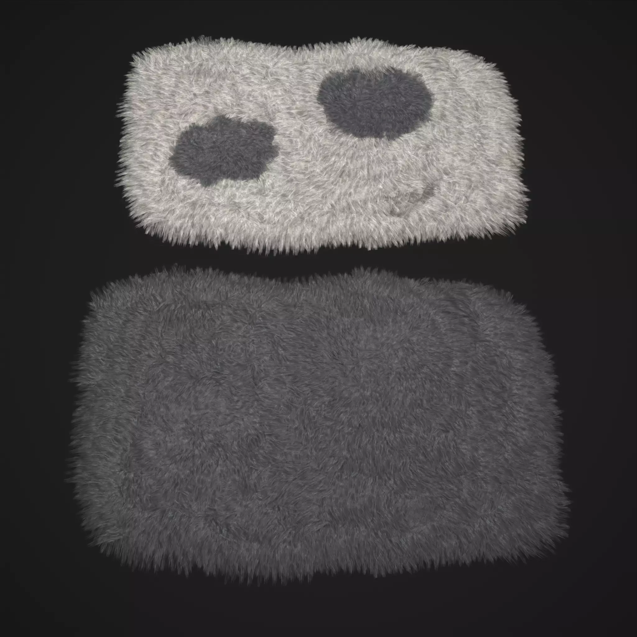 Viking Style Furs Grey and Spotted 3D Model Collection_0