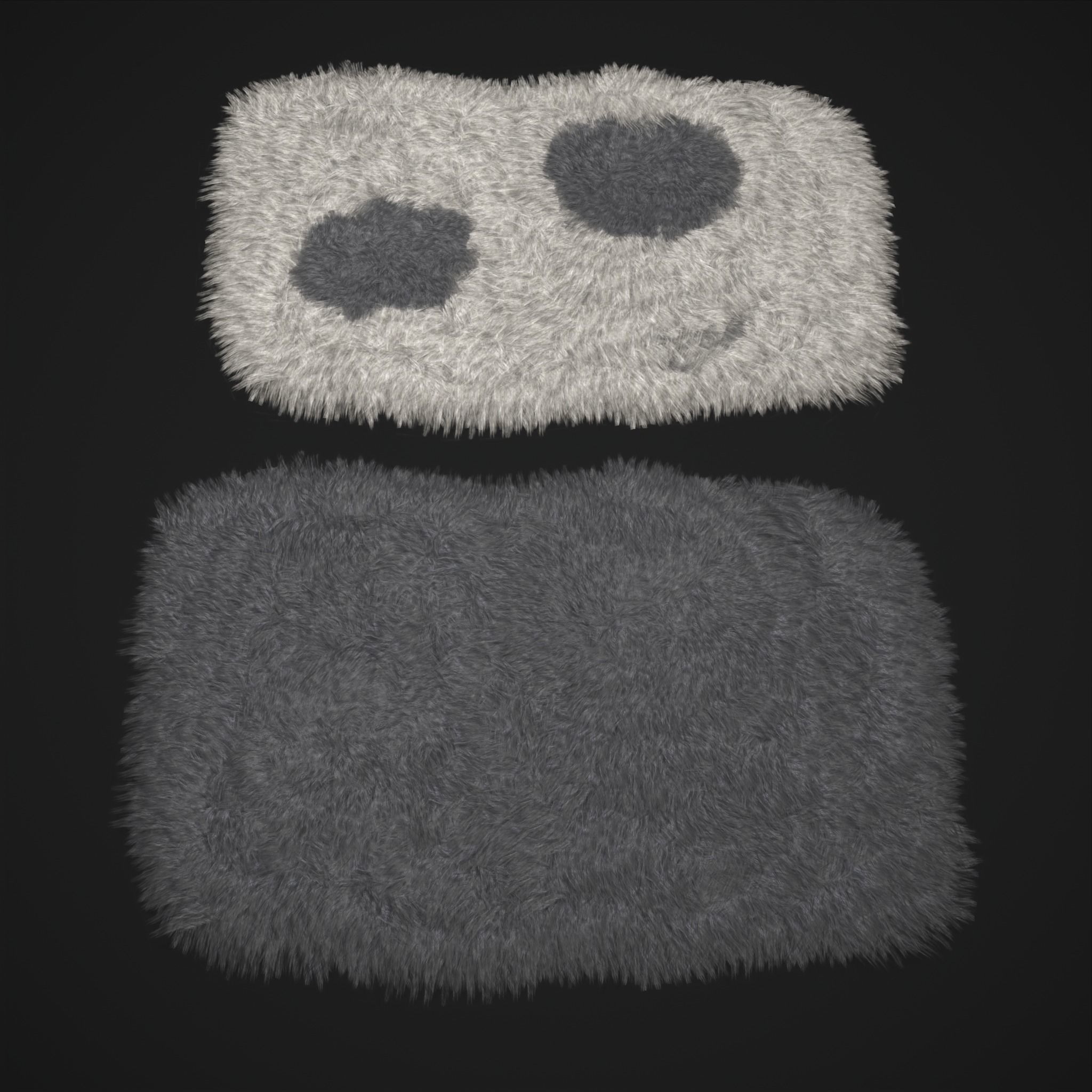 Viking Style Furs Grey and Spotted 3D Model Collection_22