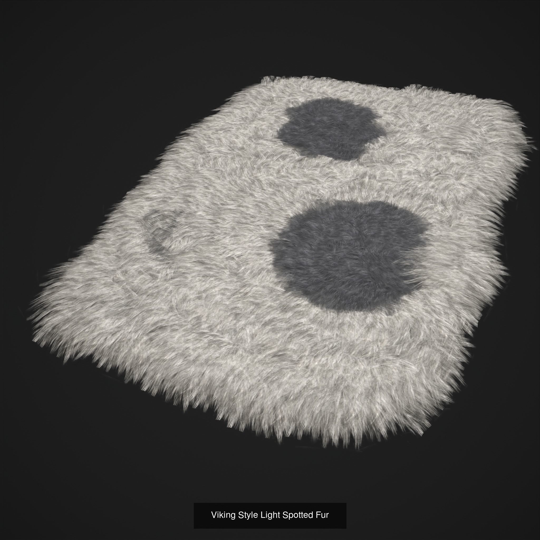 Viking Style Furs Grey and Spotted 3D Model Collection_5