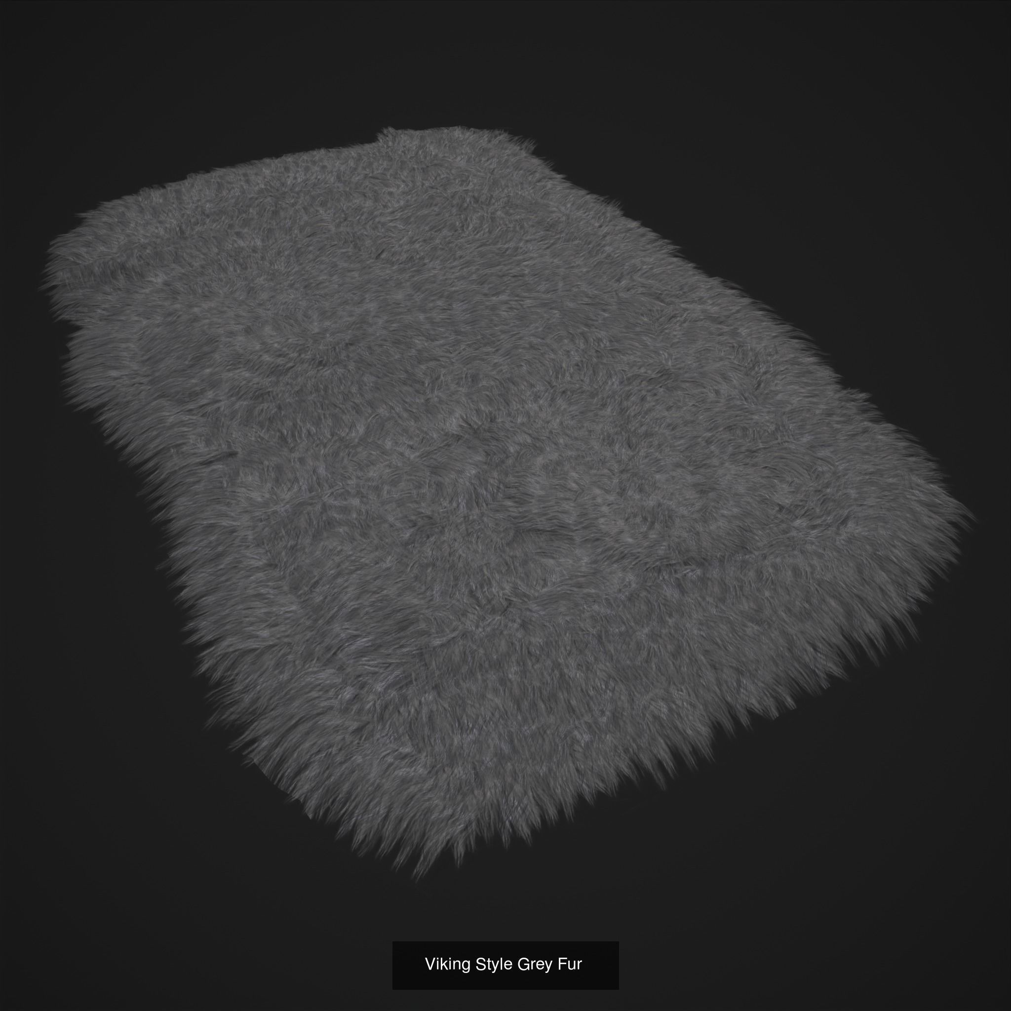 Viking Style Furs Grey and Spotted 3D Model Collection_4