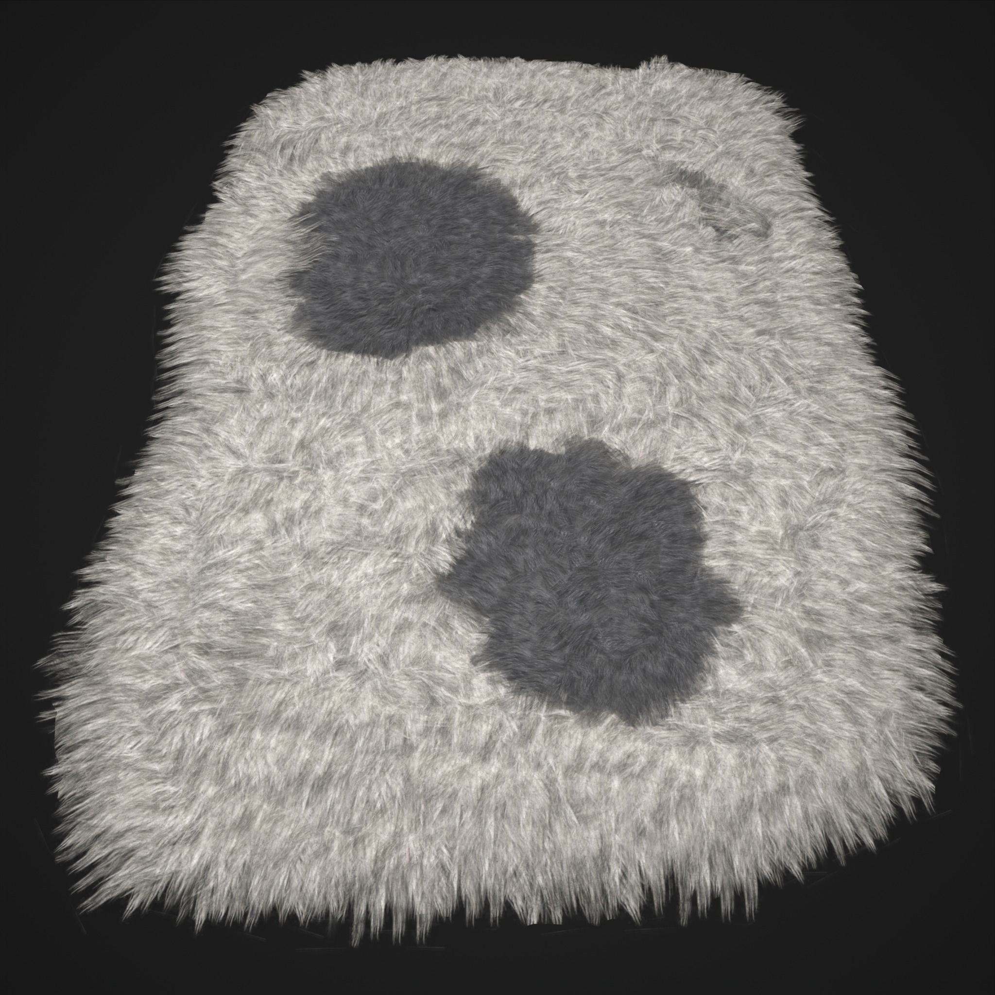 Viking Style Furs Grey and Spotted 3D Model Collection_20