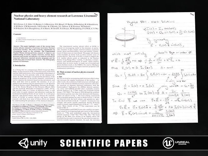 Scientific Papers Low-poly 3D model