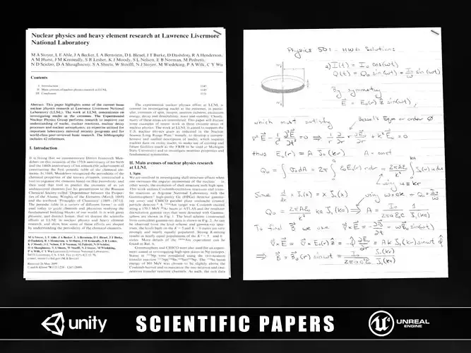 Scientific Papers Low-poly 3D model