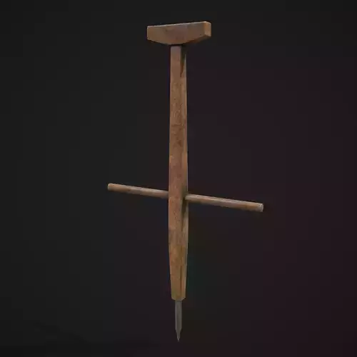 Medieval Drill Low-poly 3D model