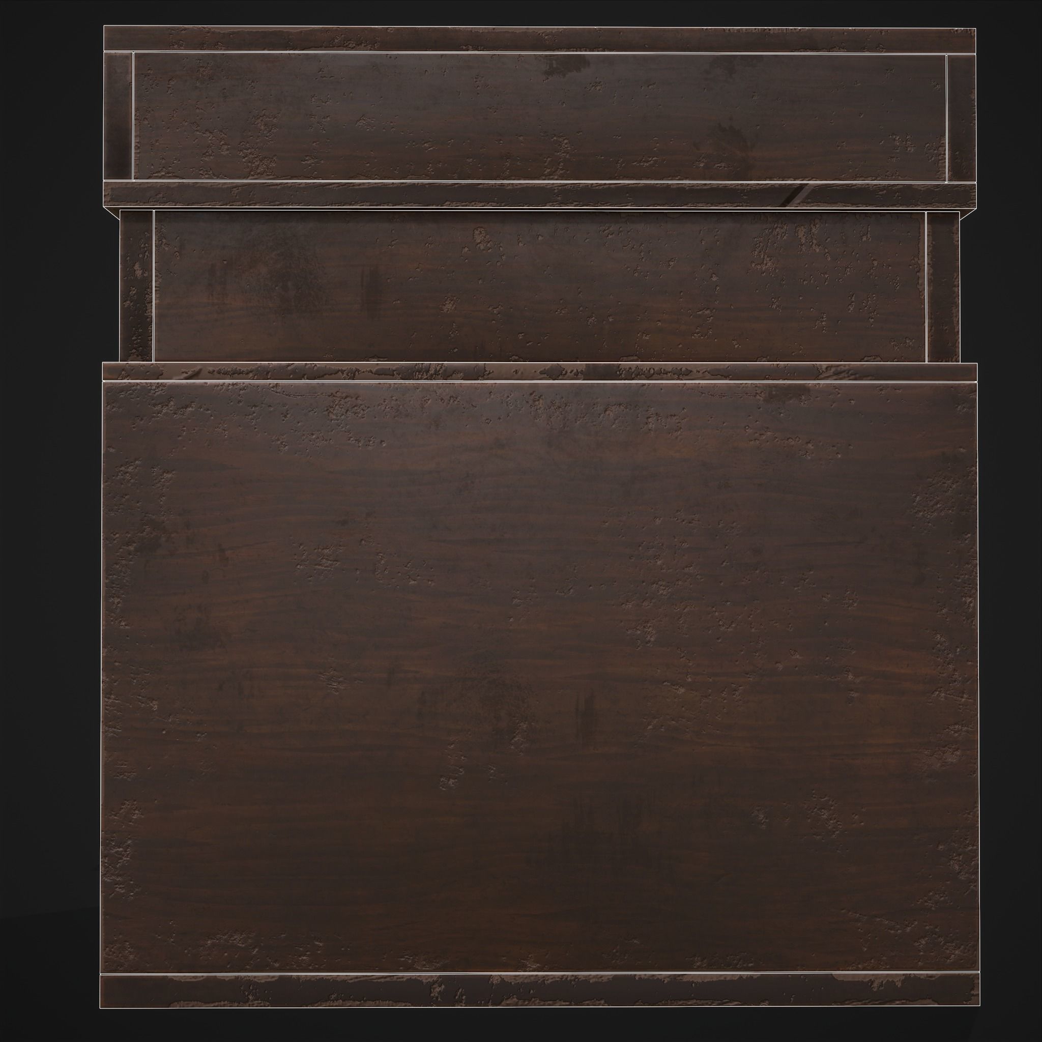 Viking Shelf Bench Low-poly 3D model_26