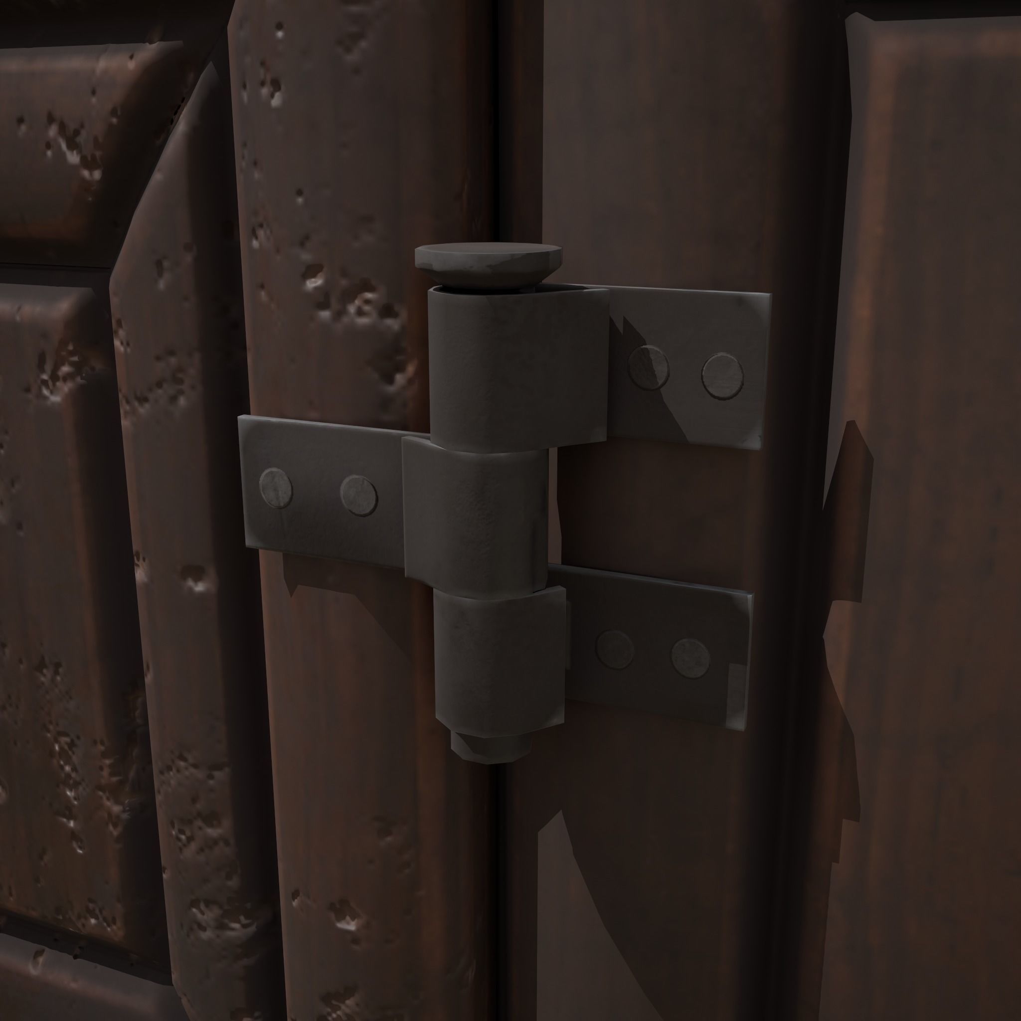 Viking Shelf Bench Low-poly 3D model_27