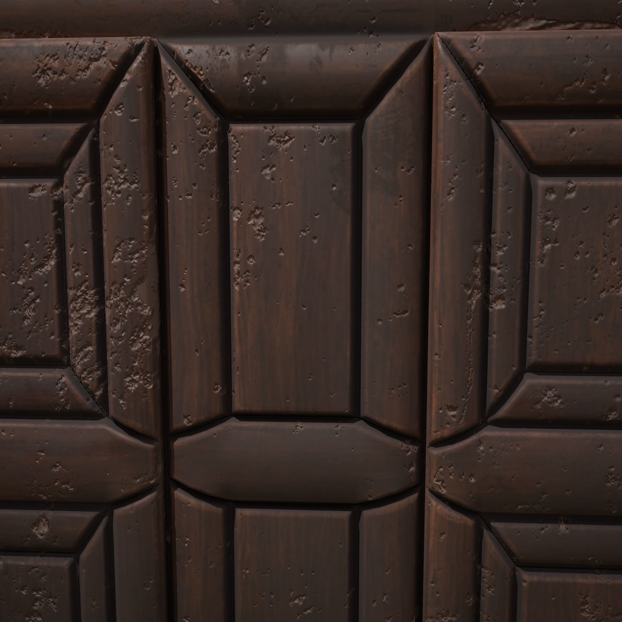 Viking Shelf Bench Low-poly 3D model_29