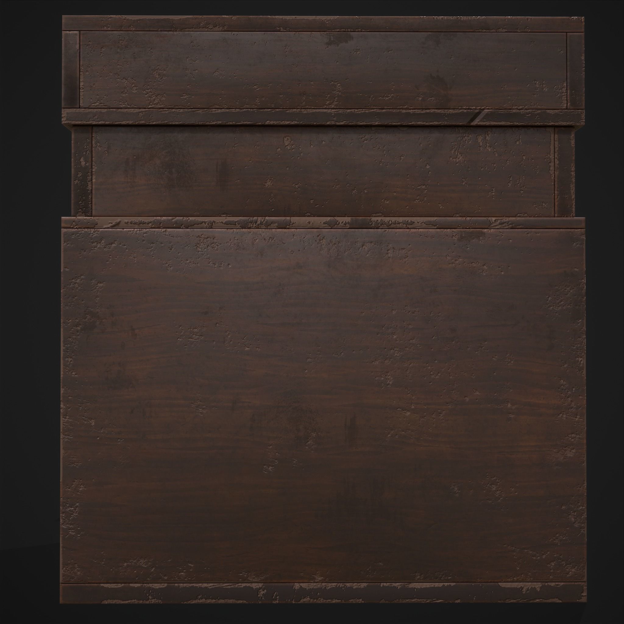 Viking Shelf Bench Low-poly 3D model_25