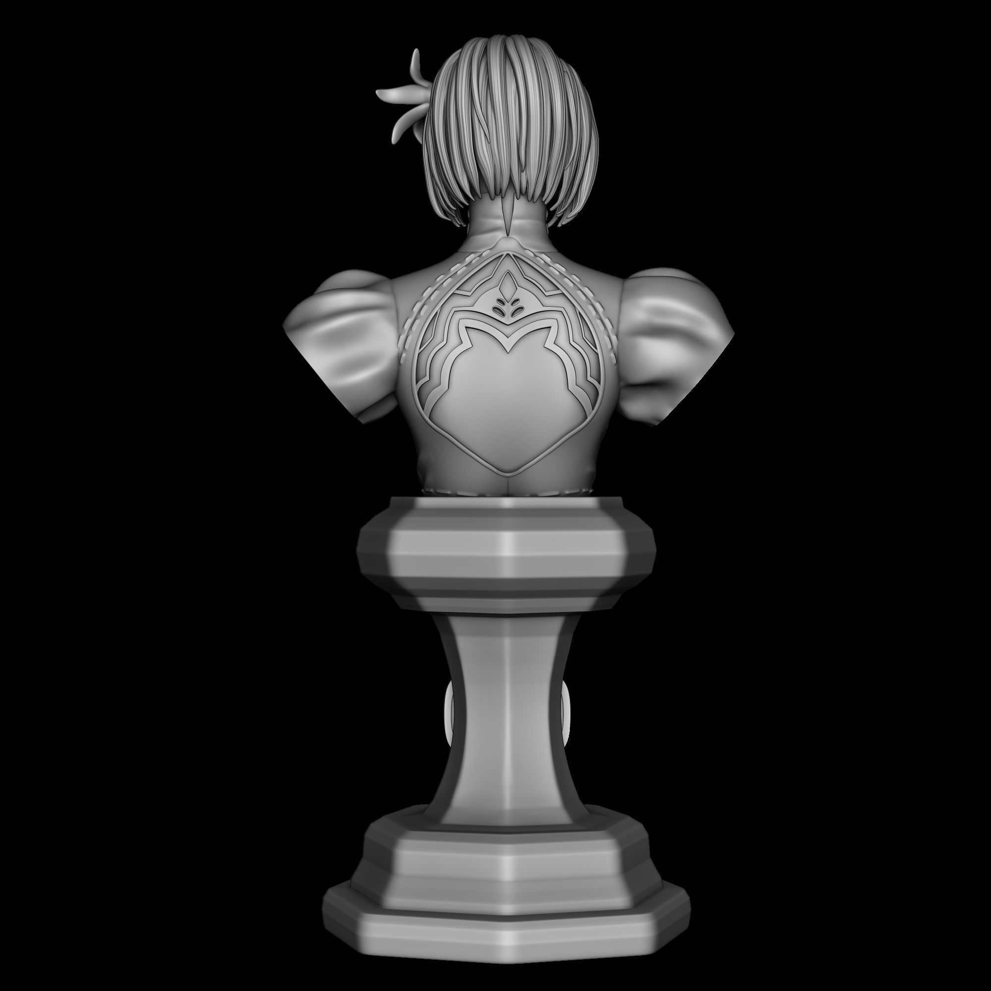 2B bust - Nier Automata 3D print model_15