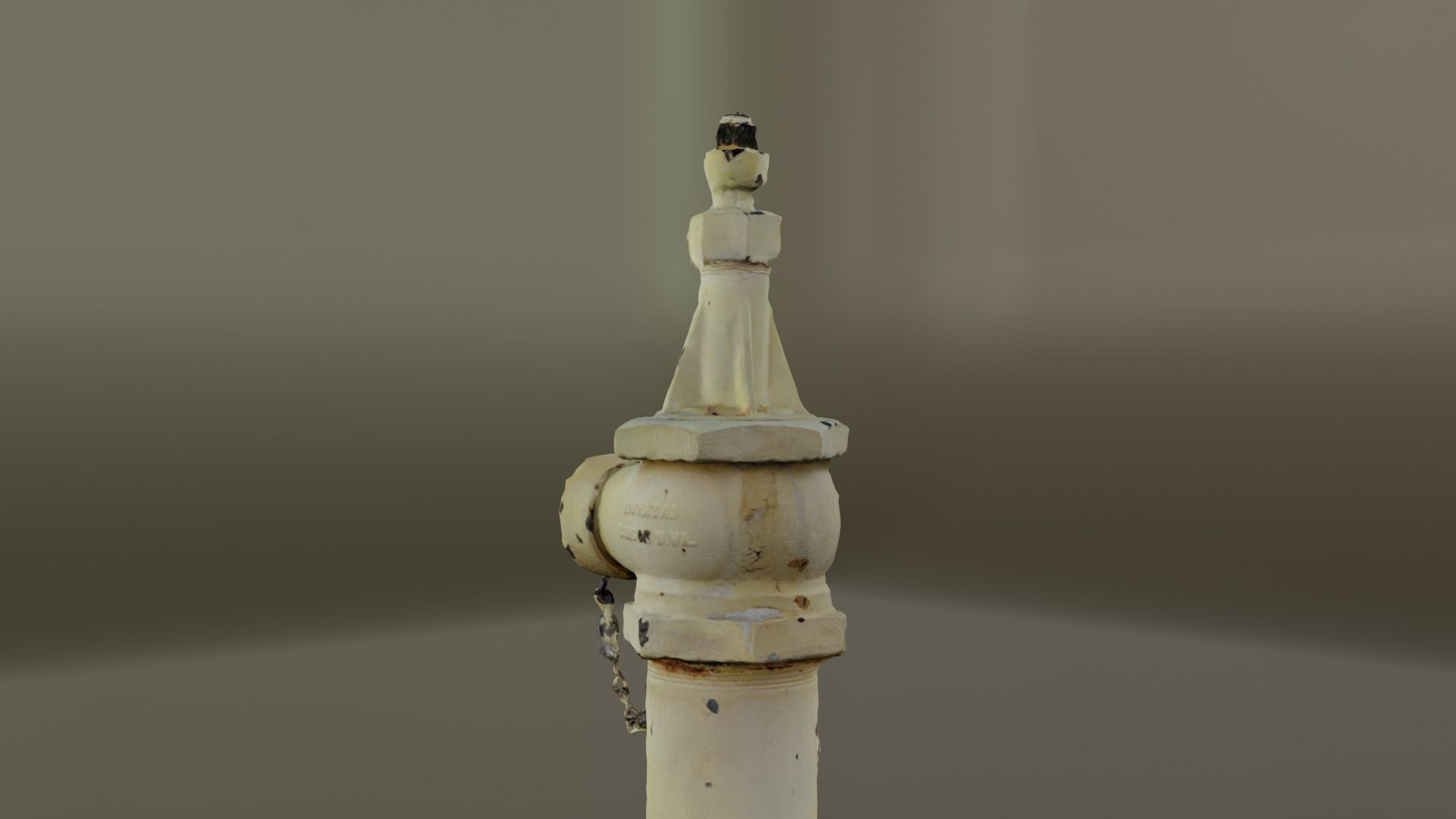 Tall Old Yellow Fire Hydrant Photo Scan Free 3D model_2