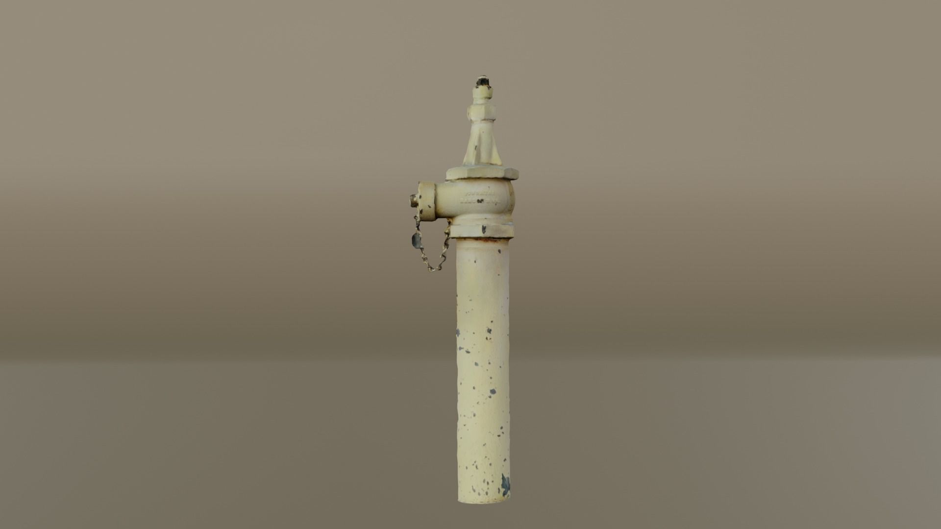 Tall Old Yellow Fire Hydrant Photo Scan Free 3D model_1