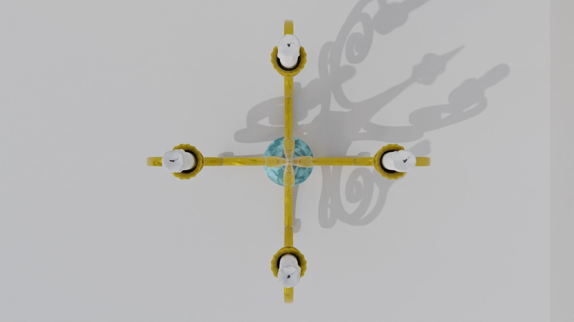 golden candle pack 3D model_14