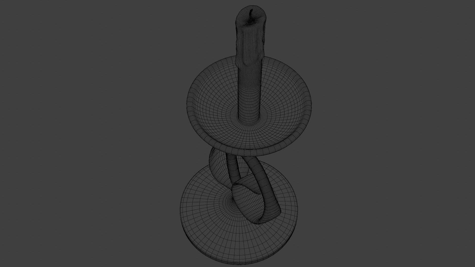 golden candle pack 3D model_4