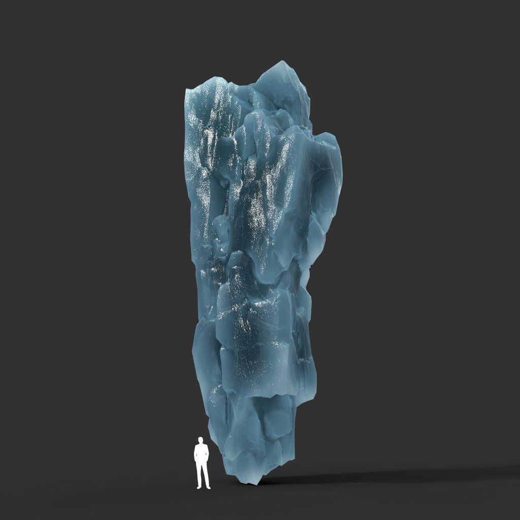 Low poly Frozen Iceberg Modular 211129 Low-poly 3D model_1