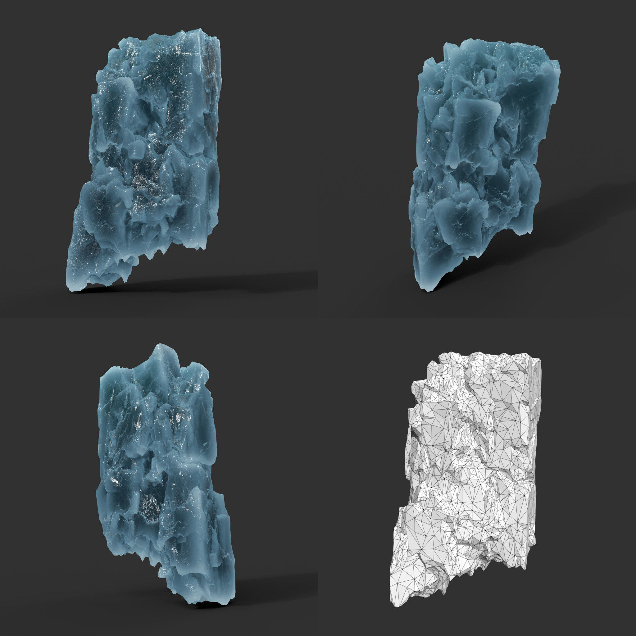 Low poly Frozen Iceberg Modular 211129 Low-poly 3D model_16