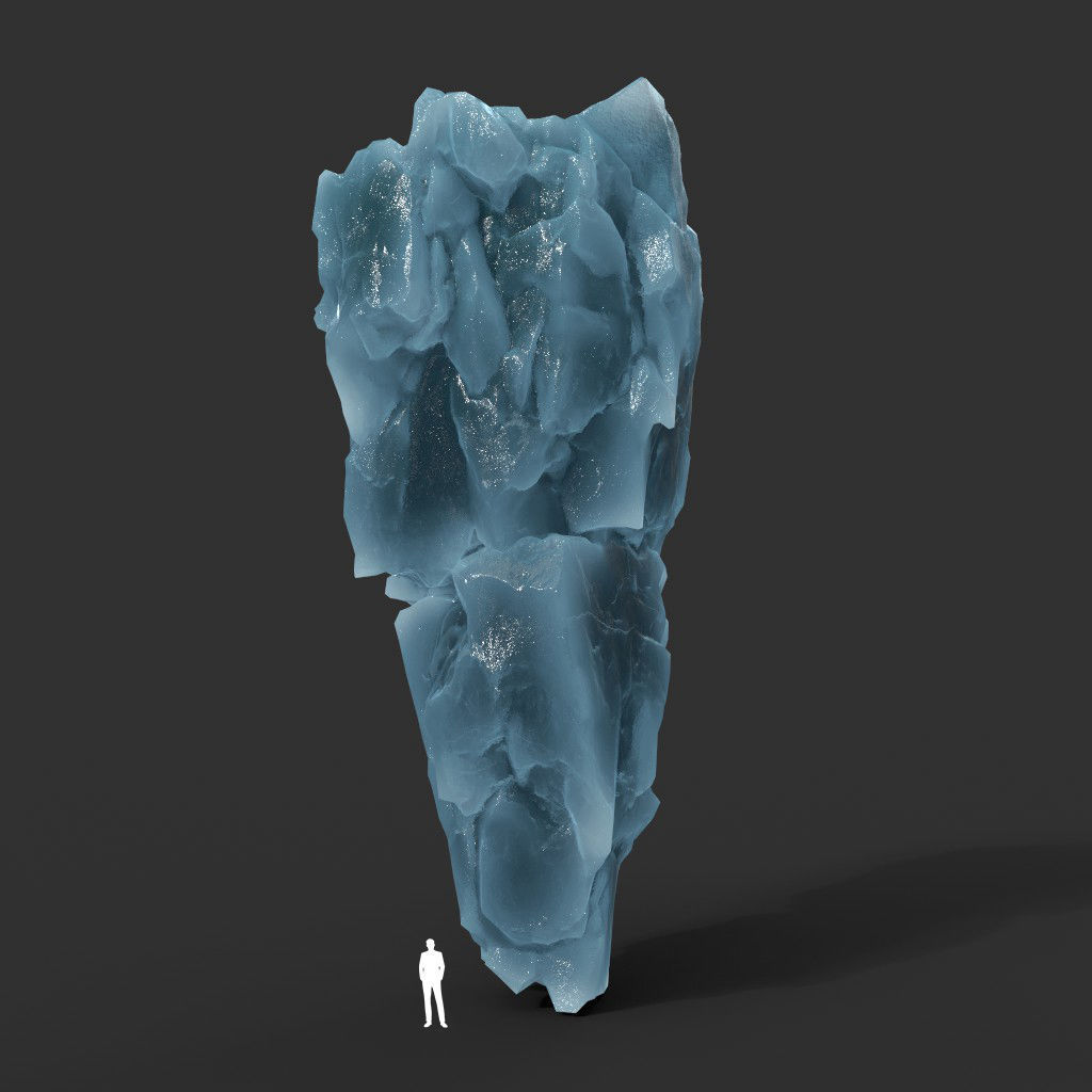 Low poly Frozen Iceberg Modular 211129 Low-poly 3D model_9