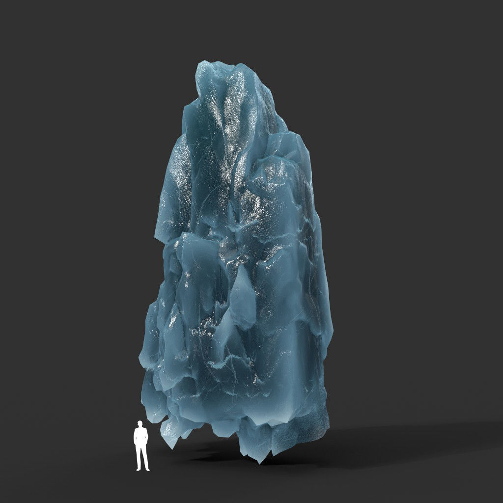 Low poly Frozen Iceberg Modular 211129 Low-poly 3D model_7