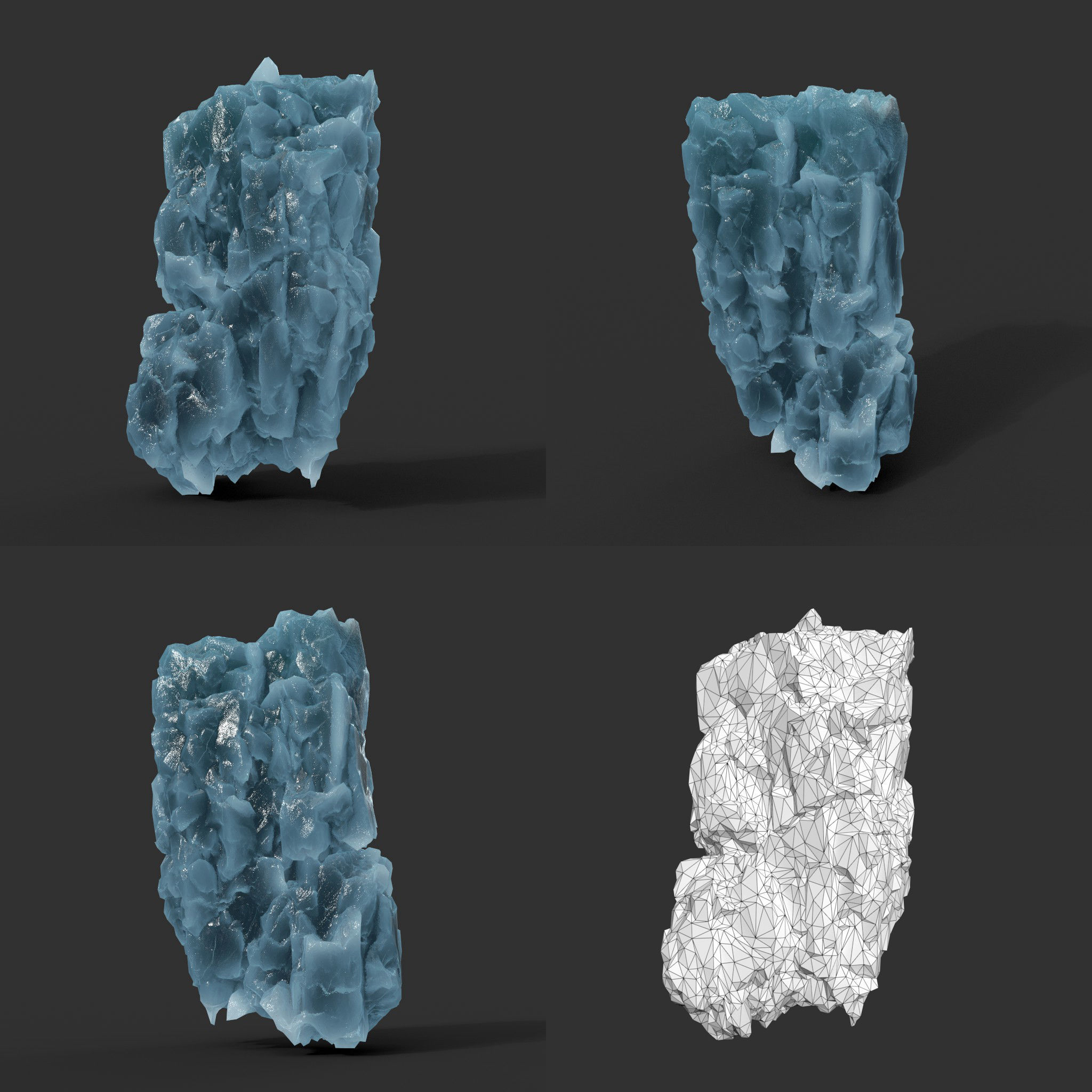 Low poly Frozen Iceberg Modular 211129 Low-poly 3D model_18