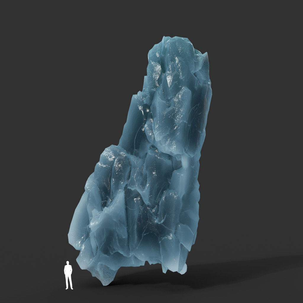 Low poly Frozen Iceberg Modular 211129 Low-poly 3D model_13