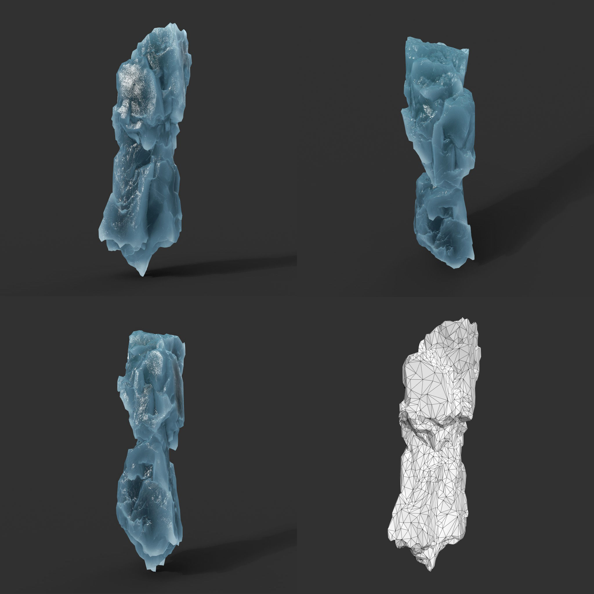 Low poly Frozen Iceberg Modular 211129 Low-poly 3D model_6