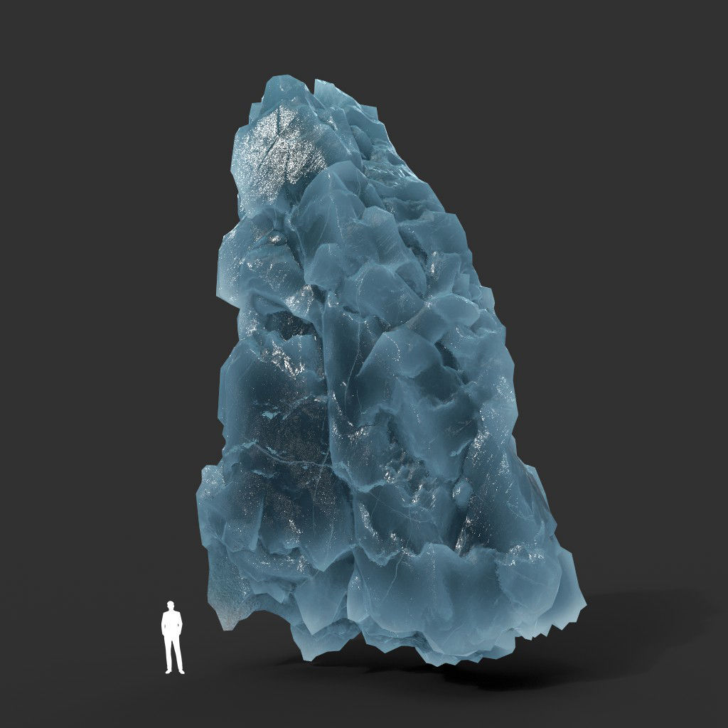 Low poly Frozen Iceberg Modular 211129 Low-poly 3D model_11