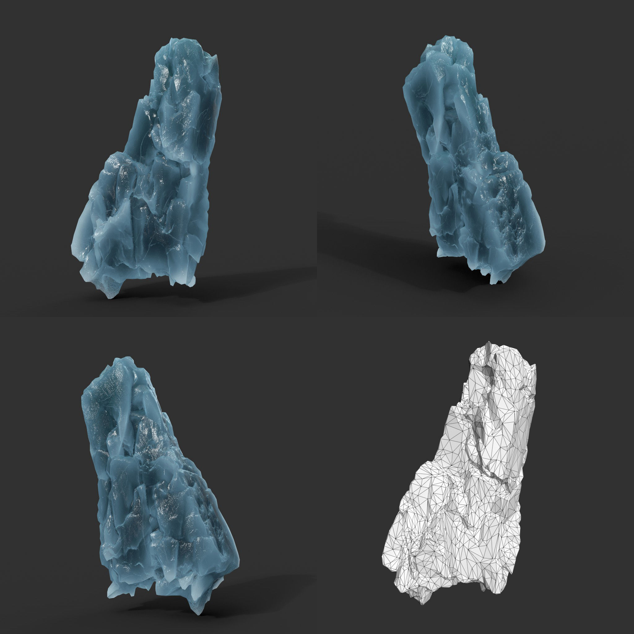Low poly Frozen Iceberg Modular 211129 Low-poly 3D model_14